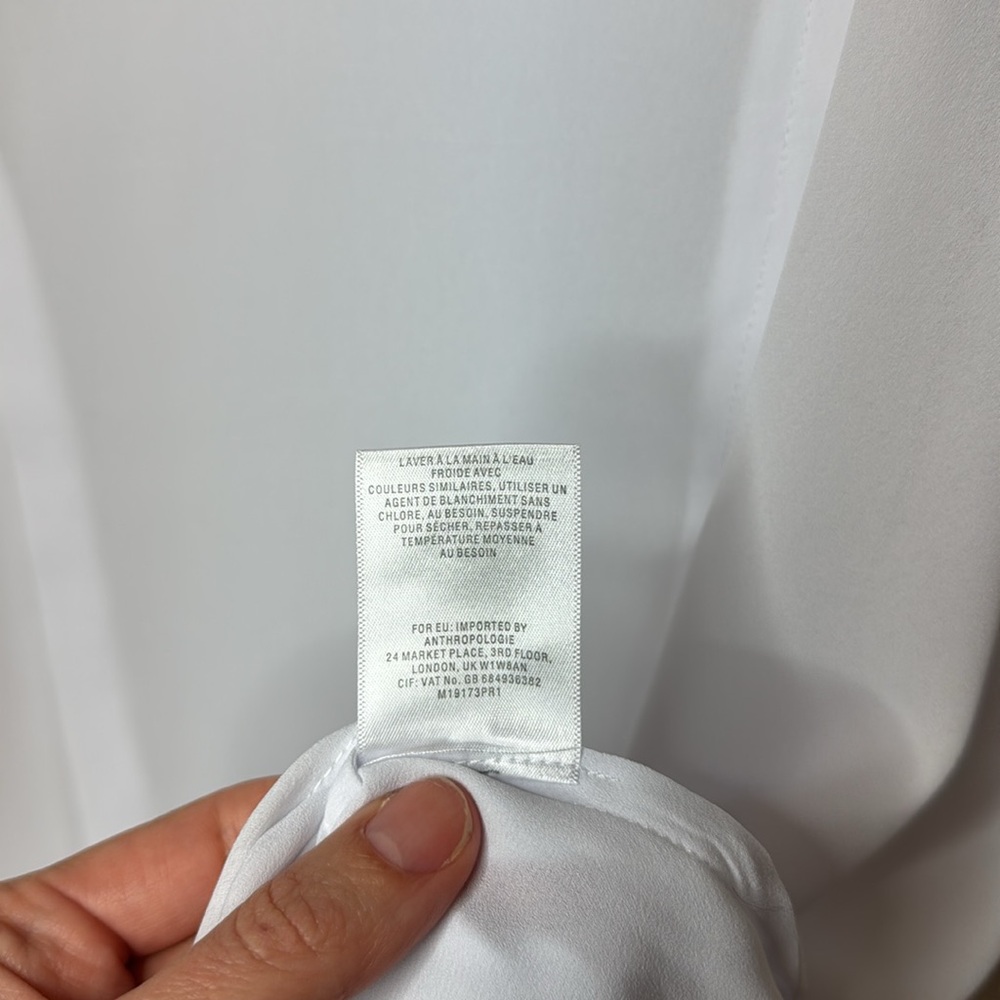 Maeve White Sleeveless‎ Tank Top with Cut Out Detail - Small - Picture 10 of 13